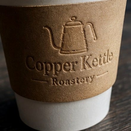 Embossed Coffee Sleeves with custom branding