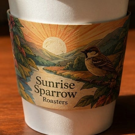 Full-Color Coffee Sleeves with custom branding