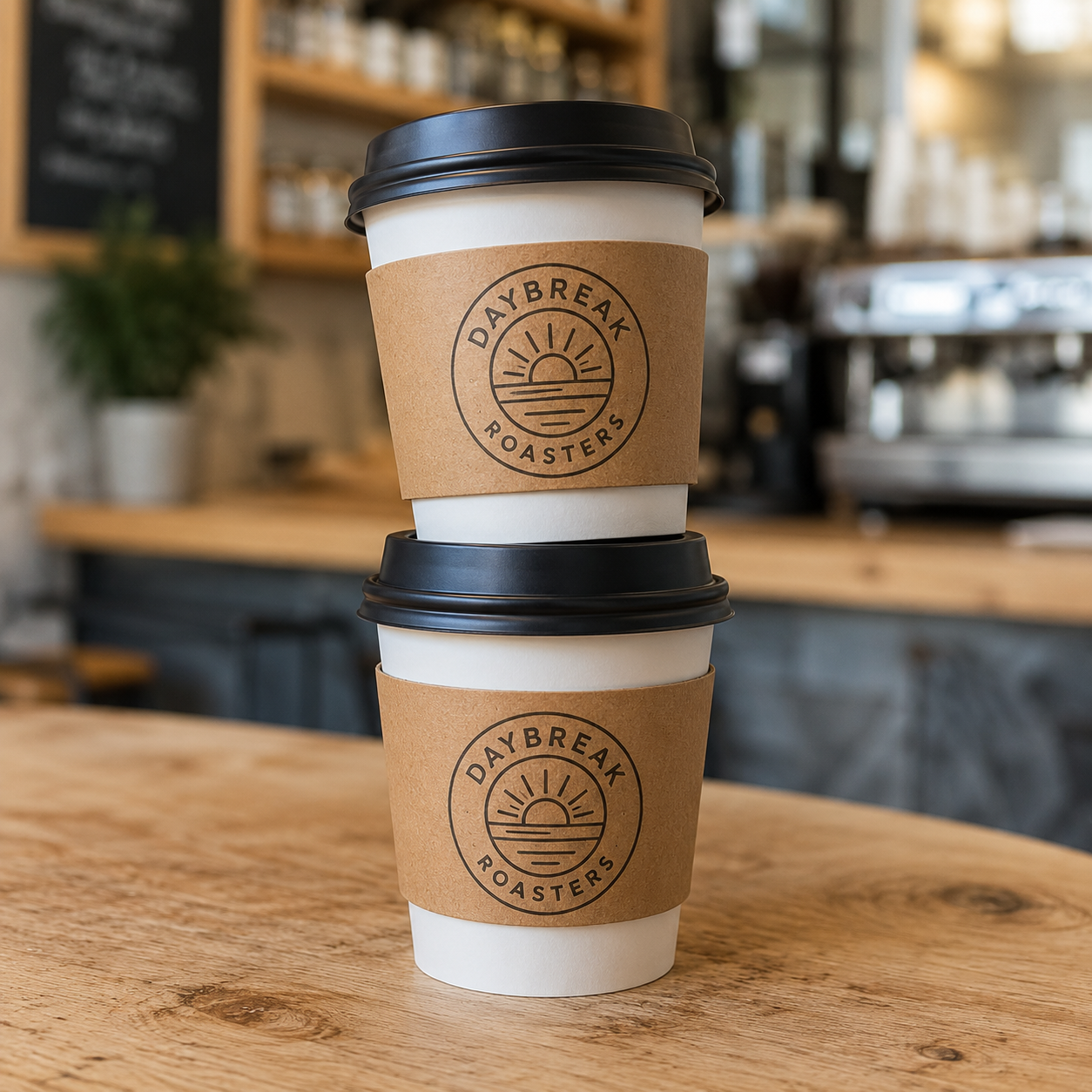 Custom coffee sleeves