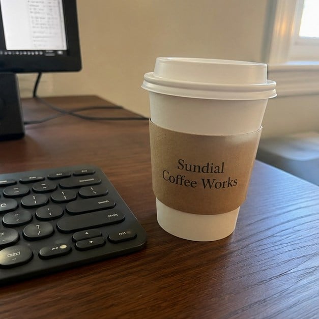 Personalized coffee sleeves — customer photo