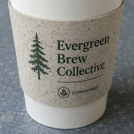 Recycled Coffee Sleeves with custom branding