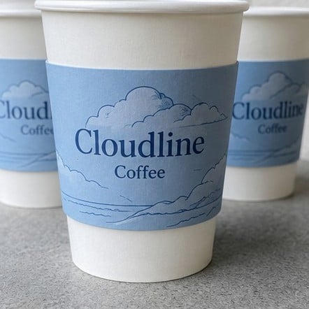 White Coffee Sleeves with custom branding